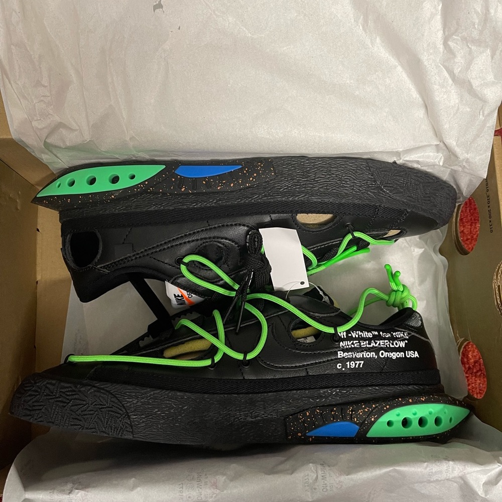 OFF-WHITE X BLAZER LOW 'BLACK' - Picture 2 of 13